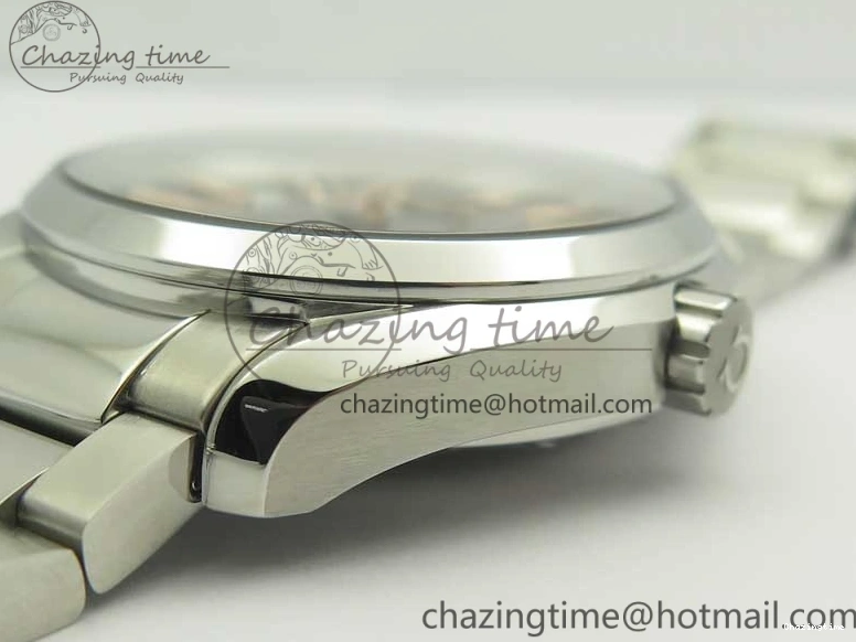 0421 FlexibleFit Aqua Terra 150M SS VSF 1:1 Best Edition Black Wave Textured Dial RG Hand on SS Bracelet A8500 Super Clone 8032